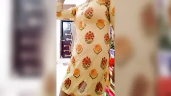 Older Aunty Strips Down Showing Off Her Body To Young Stud