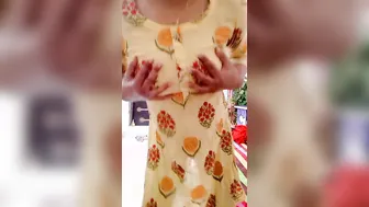 Older Aunty Strips Down Showing Off Her Body To Young Stud