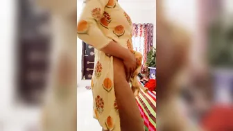 Older Aunty Strips Down Showing Off Her Body To Young Stud