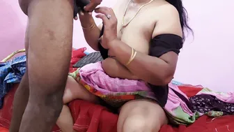 Licking Married Auntys Dripping Pussy While She Cleans Bed