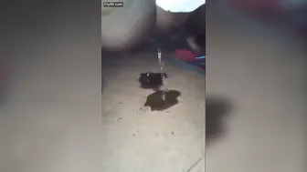 Lankan Aunty Squatting Outdoor And Pissing All Over The Place
