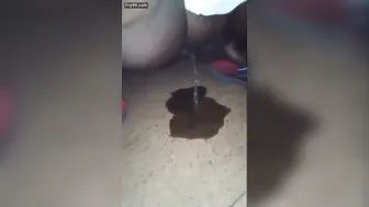 Lankan Aunty Squatting Outdoor And Pissing All Over The Place