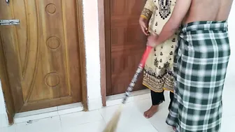 Chubby Married Woman Fucked Raw By Her Man While Sweeping