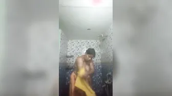 Curvy Aunty Soaping Her Thick Body In The Shower
