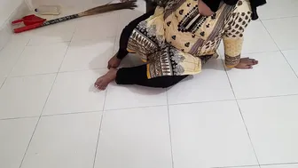 Indian Milf Aunty Exercising Gets Surprised Fucked Rough