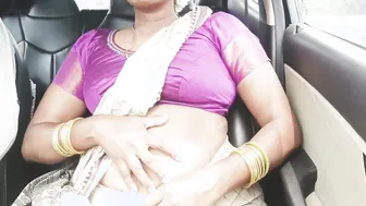 Telugu Stepmom Dirty Talking While Getting Fucked In Car
