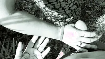 Taking Horny Wife Outdoors Fucking Her Doggy In The Forest