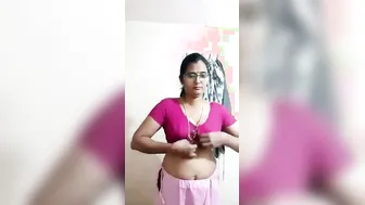 Gorgeous Wife Removing Her Saree Getting Naked In Bathroom