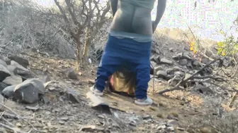 Village Aunty Getting Nailed Outdoors Behind Her House
