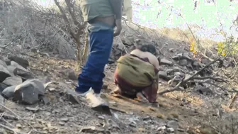 Village Aunty Getting Nailed Outdoors Behind Her House