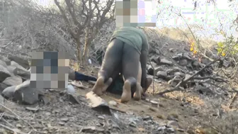 Village Aunty Getting Nailed Outdoors Behind Her House