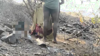 Village Aunty Getting Nailed Outdoors Behind Her House