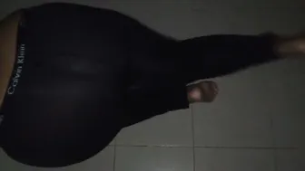 Hot Desi Aunty Working Out Showing Off Her Thick Round Ass