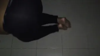 Hot Desi Aunty Working Out Showing Off Her Thick Round Ass