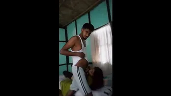 My Aunty On Her Knees Giving Me Sloppy Wet Head At Home