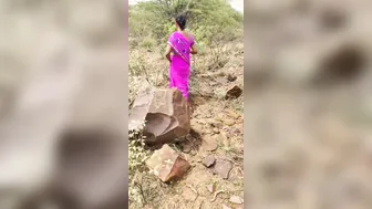 Horny Aunty Riding Young Dick Outdoors In Risky Public Sex
