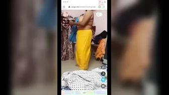 Curvy Indian Aunty With Big Belly Stripping On Webcam Show