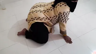 Catching My Aunty Working Out And Drilling Her Fat Ass Hard