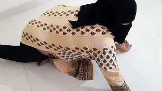 Catching My Aunty Working Out And Drilling Her Fat Ass Hard