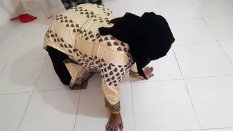 Catching My Aunty Working Out And Drilling Her Fat Ass Hard