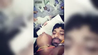 Horny Married Woman Playing With Her Lover At Home Alone