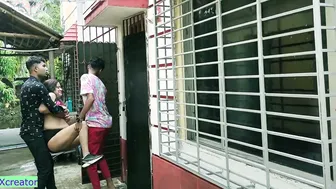 Indian Aunty Getting Her Holes Stuffed In Threesome Action