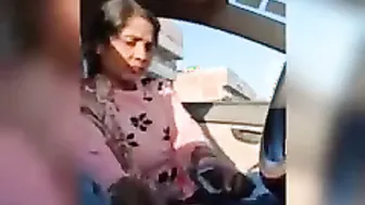 Punjabi Aunty Jerking Him Off In Public Until He Explodes