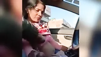 Punjabi Aunty Jerking Him Off In Public Until He Explodes