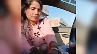 Punjabi Aunty Jerking Him Off In Public Until He Explodes