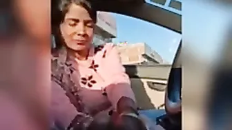 Punjabi Aunty Jerking Him Off In Public Until He Explodes