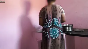 Aunty Bent Over Kitchen Counter Taking It Deep From Behind