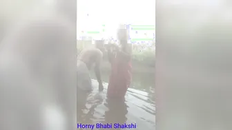 Village Milf Bathing Topless Outdoors Caught On Hidden Cam