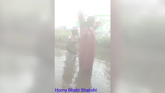 Village Milf Bathing Topless Outdoors Caught On Hidden Cam