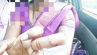 Saree Aunty Talking Dirty In Telugu While Driver Bangs Her