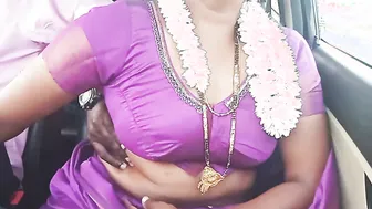 Saree Aunty Talking Dirty In Telugu While Driver Bangs Her