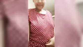 Busty Babe Squirting Milk From Her Huge Tits In Bathroom