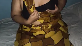 Hindu Aunty Getting Heated After Puja Pressing Her Tits Hard
