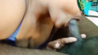 Indian Slut Giving Sloppy Blowjob Draining Cock Completely Dry