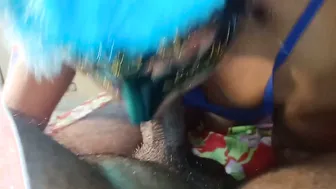 Indian Slut Giving Sloppy Blowjob Draining Cock Completely Dry