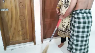 Bbw Wife Getting Railed By Her Man While Cleaning The Room