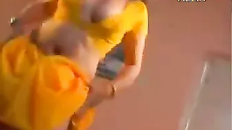 Sexy Aunty Dancing Topless Revealing Her Big Natural Tits