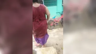 Bengali Village Aunty Getting Naked In Outdoor Bath Caught