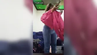 Sexy Desi Aunty Stripping Naked Showing Her Tight Body Off