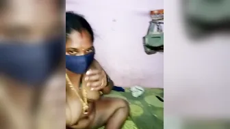 South Indian Wifey Showing Off Her Huge Tits For Her Man