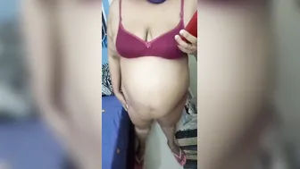 Pregnant Wife Stripping Naked And Showing Off Her Hot Body