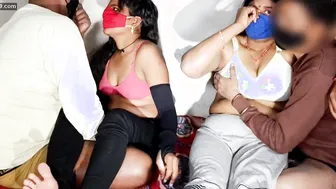 Two Brothers Making Their Horny Aunties Suck And Lick Together