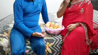 Neighbor Aunty In Red Saree Seducing And Fucking Young Boy