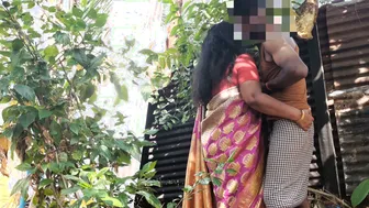 Catching Horny Aunty In Garden And Banging Her Right There