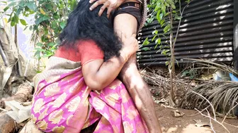 Catching Horny Aunty In Garden And Banging Her Right There