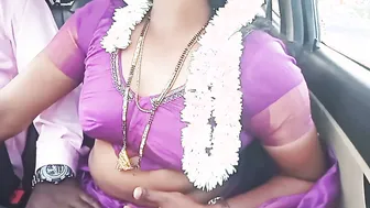Telugu Aunty Dirty Talking While Car Driver Pounds Her Cunt